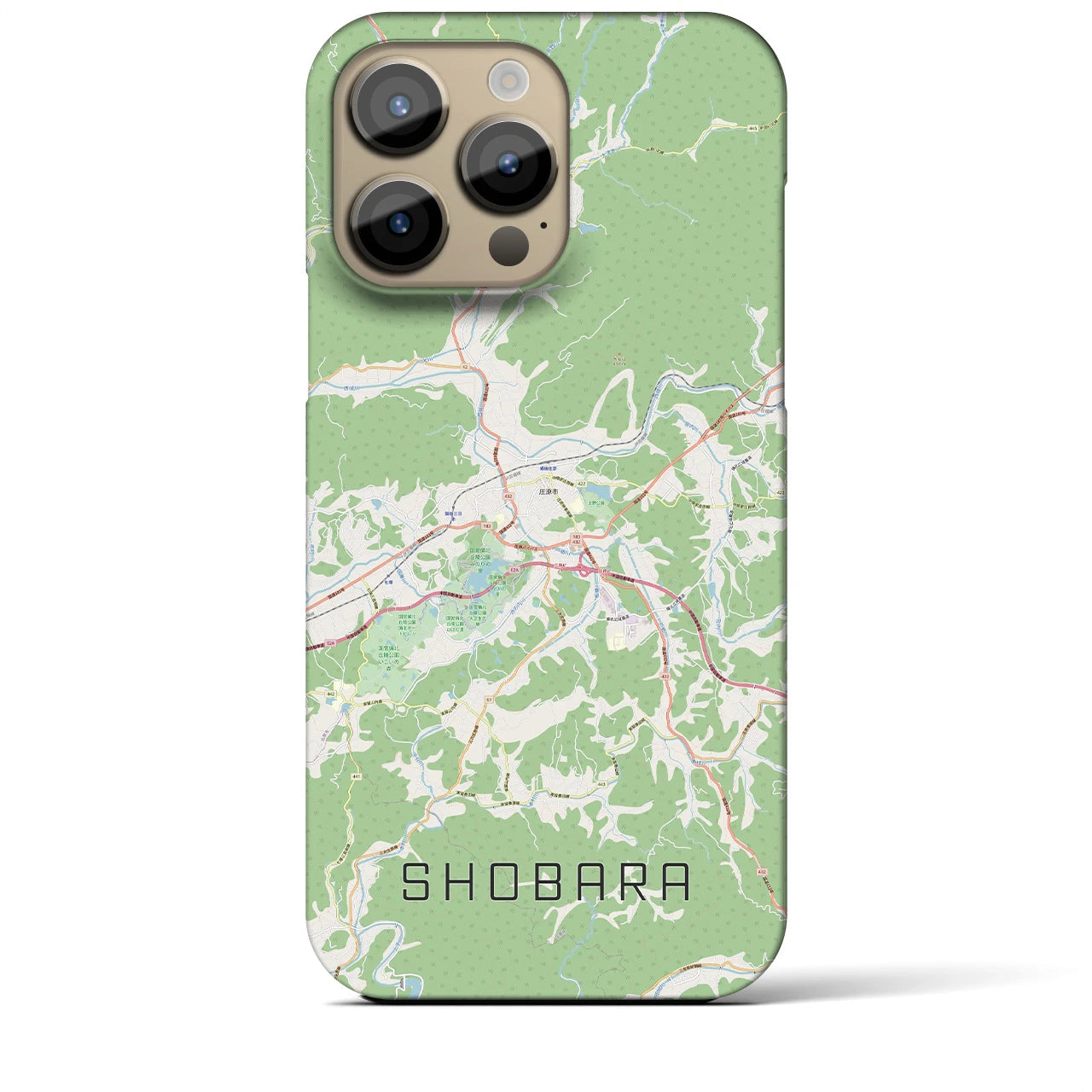 【庄原(広島県)】地図柄iPhoneケース(バックカバータイプ)
