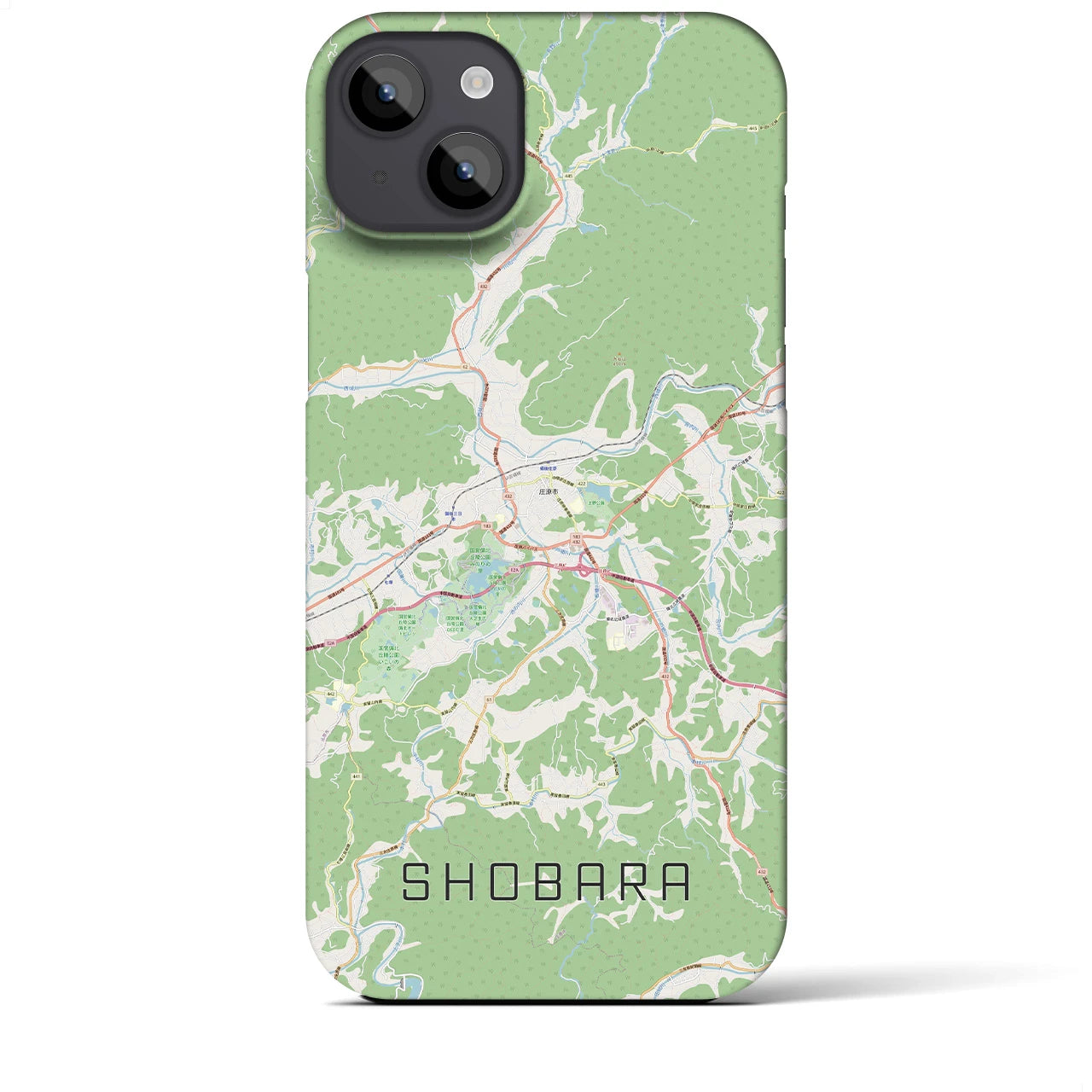 【庄原(広島県)】地図柄iPhoneケース(バックカバータイプ)