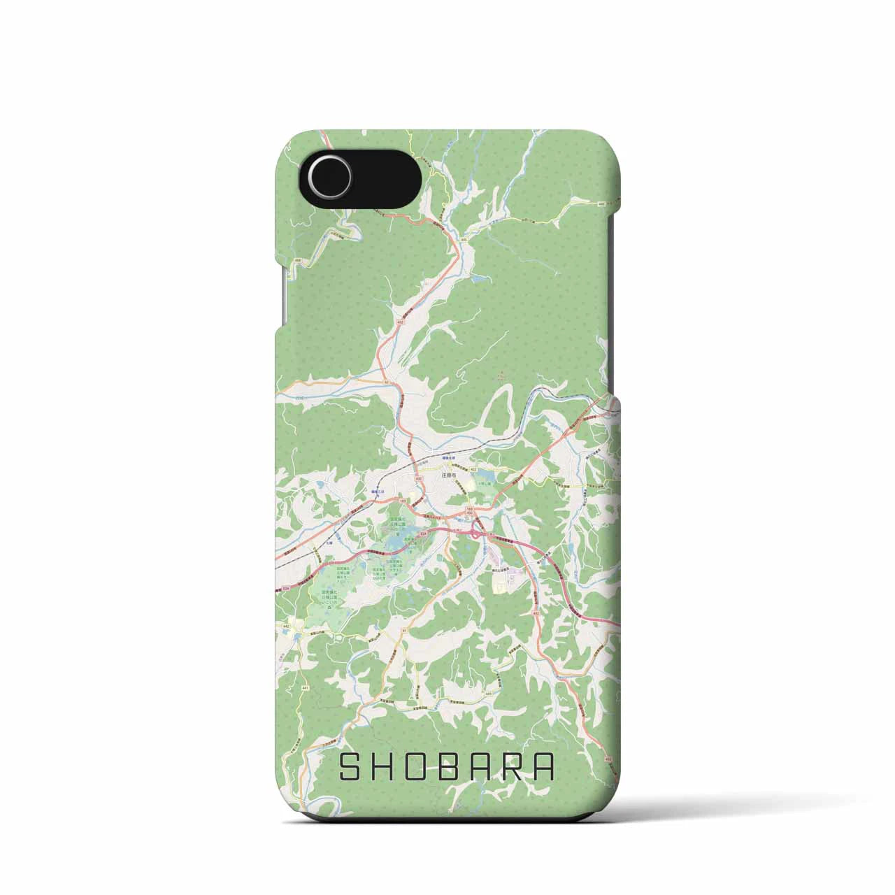 【庄原(広島県)】地図柄iPhoneケース(バックカバータイプ)