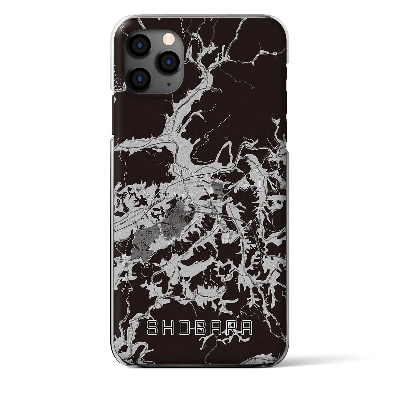 【庄原(広島県)】地図柄iPhoneケース(クリアタイプ)