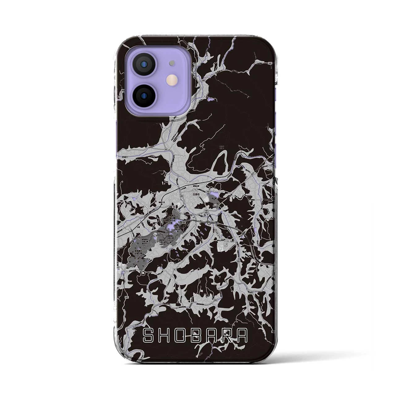 【庄原(広島県)】地図柄iPhoneケース(クリアタイプ)