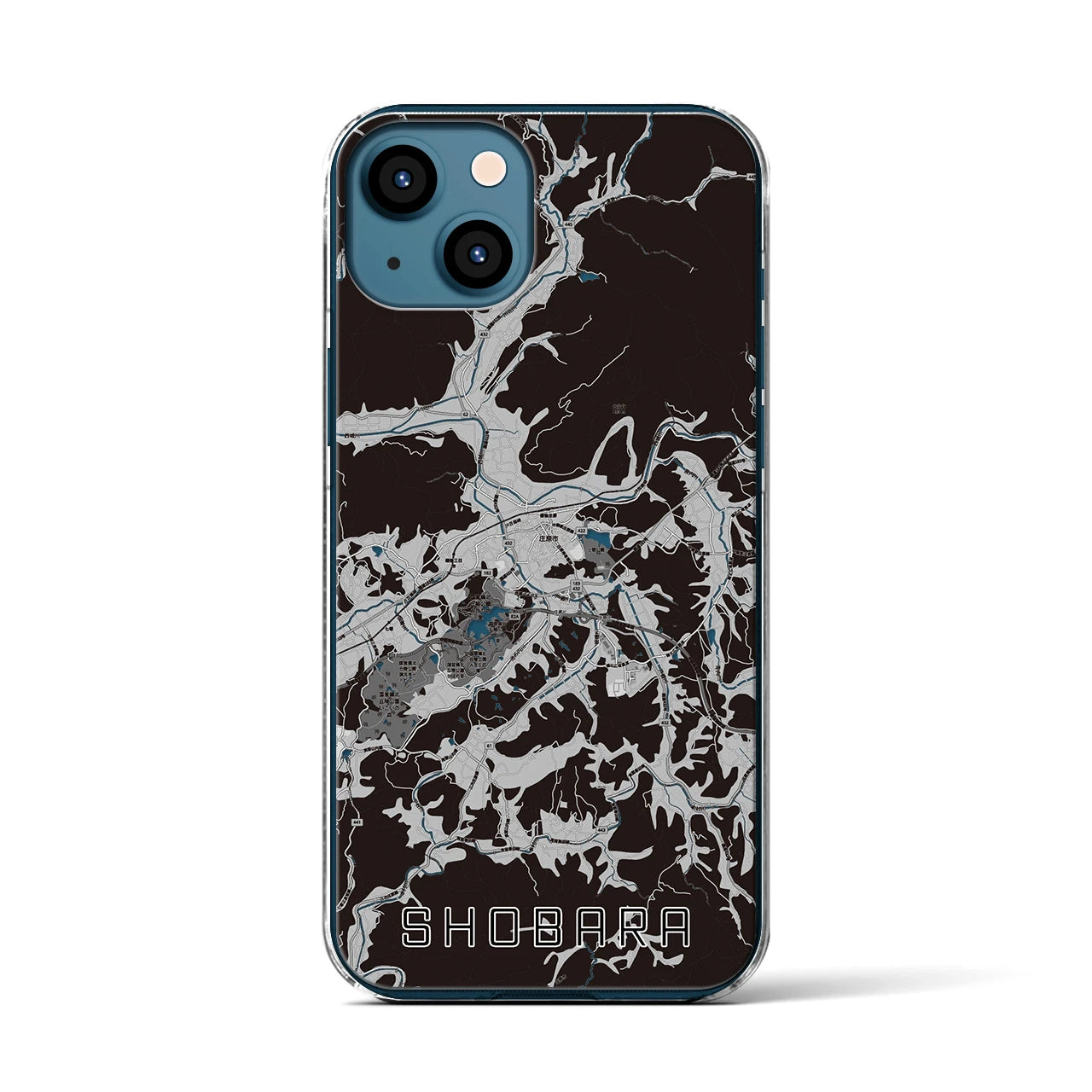 【庄原(広島県)】地図柄iPhoneケース(クリアタイプ)