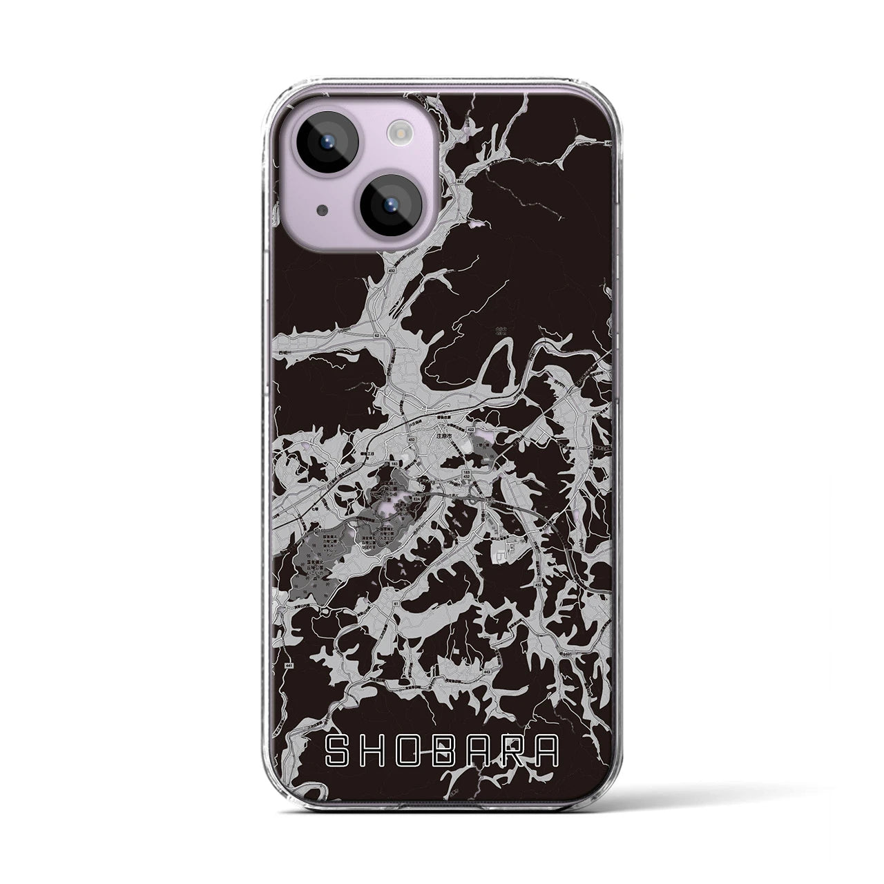 【庄原(広島県)】地図柄iPhoneケース(クリアタイプ)