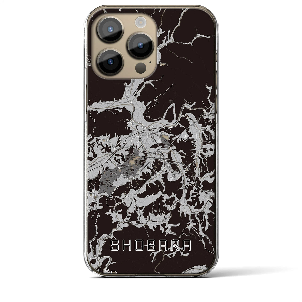 【庄原(広島県)】地図柄iPhoneケース(クリアタイプ)