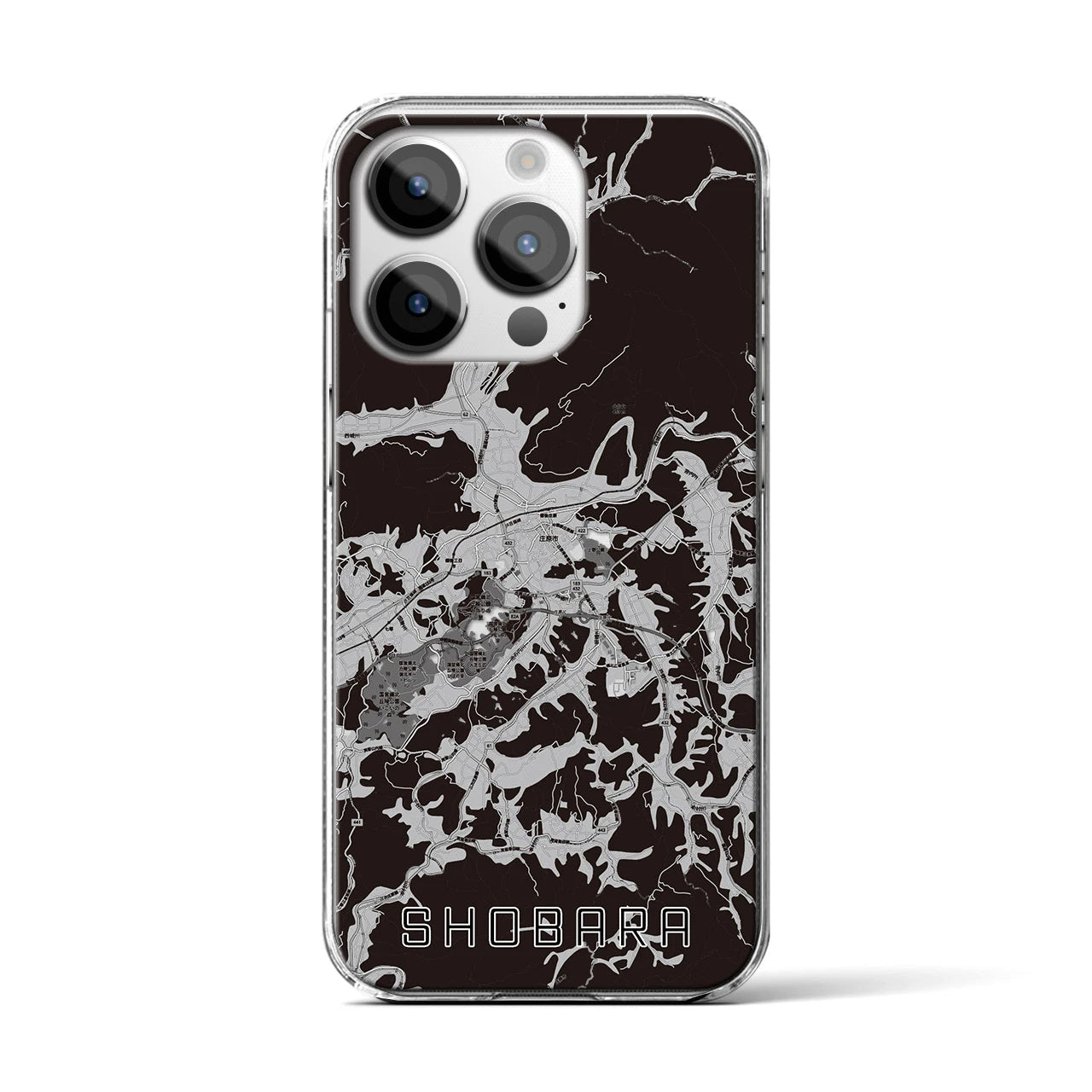 【庄原(広島県)】地図柄iPhoneケース(クリアタイプ)