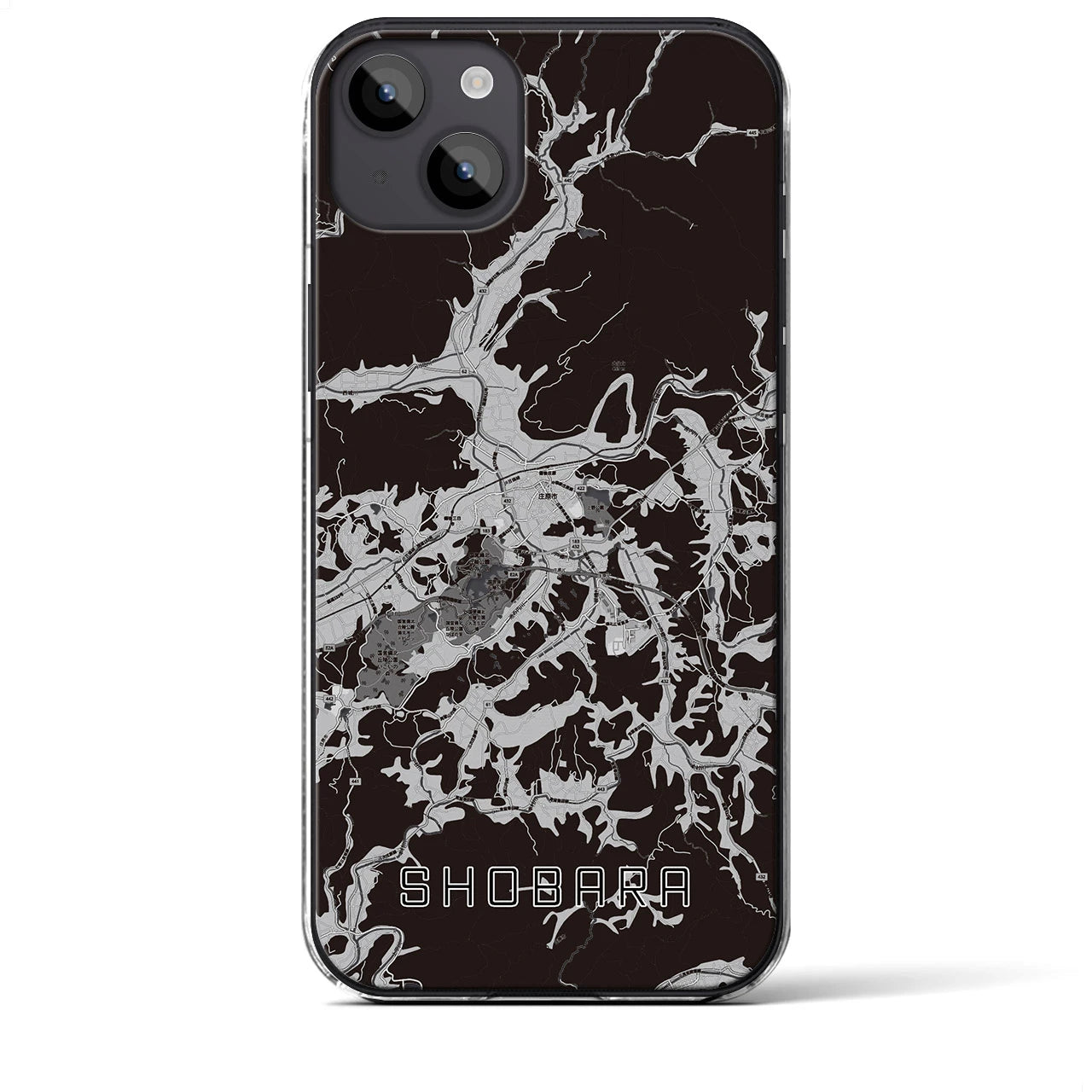 【庄原(広島県)】地図柄iPhoneケース(クリアタイプ)