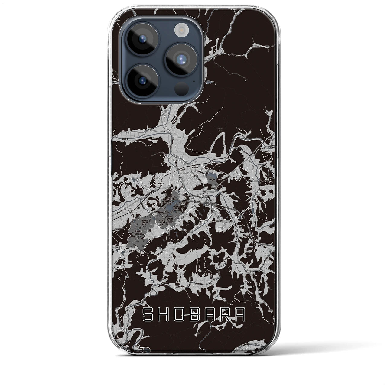 【庄原(広島県)】地図柄iPhoneケース(クリアタイプ)