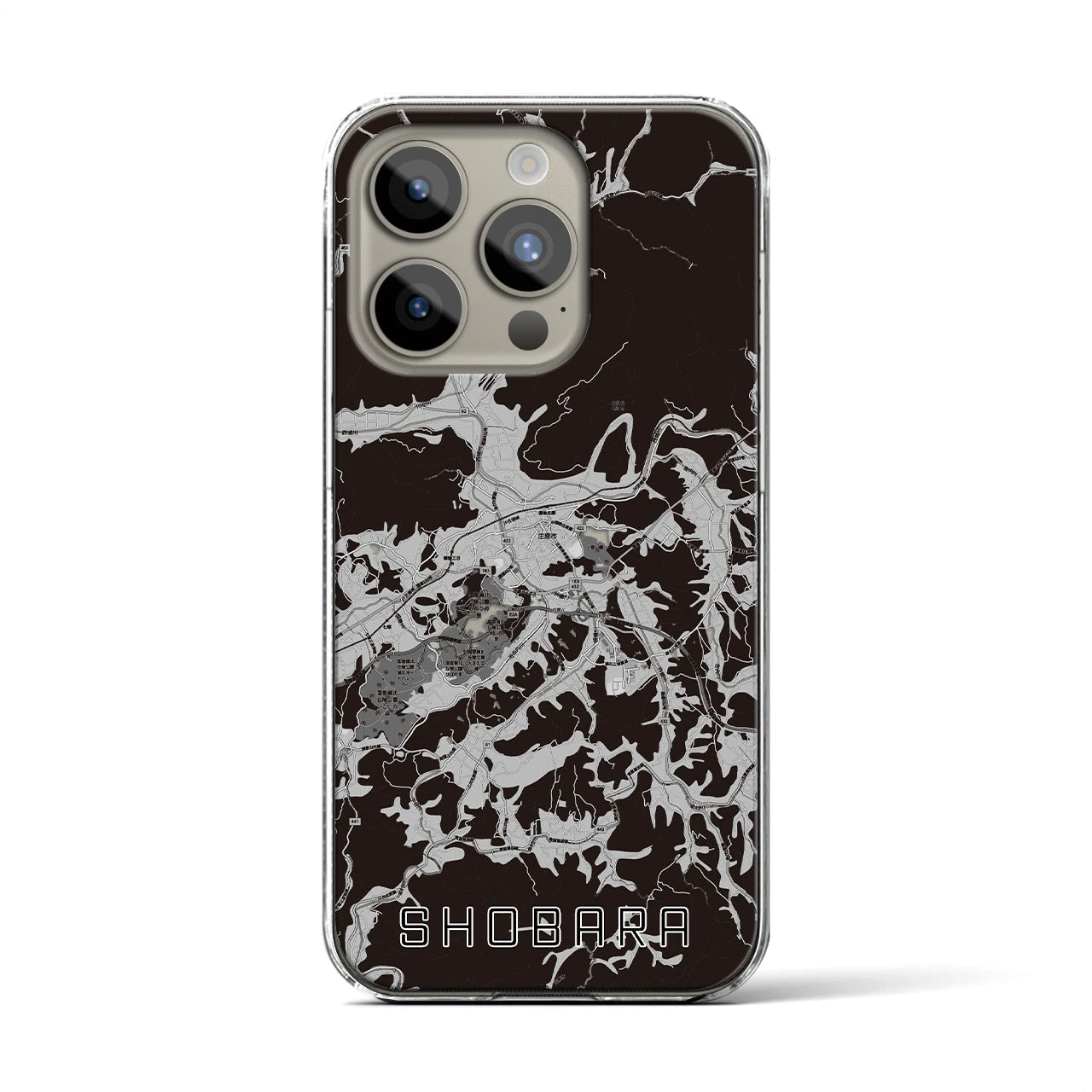 【庄原(広島県)】地図柄iPhoneケース(クリアタイプ)