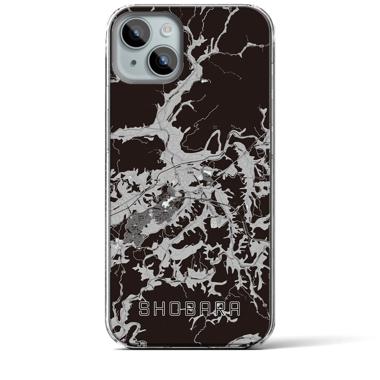 【庄原(広島県)】地図柄iPhoneケース(クリアタイプ)