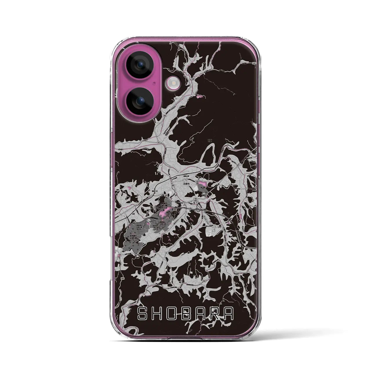 【庄原(広島県)】地図柄iPhoneケース(クリアタイプ)