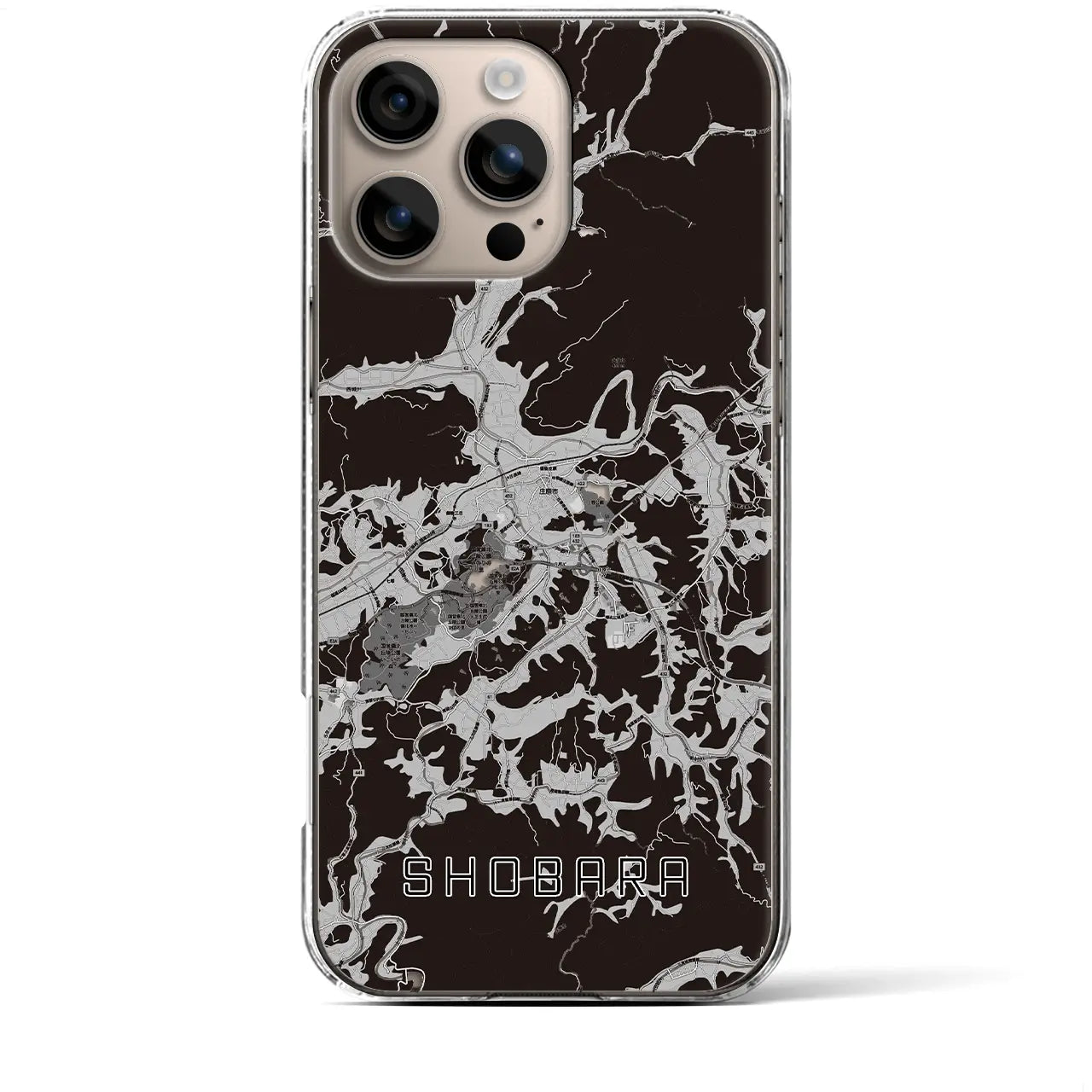 【庄原(広島県)】地図柄iPhoneケース(クリアタイプ)