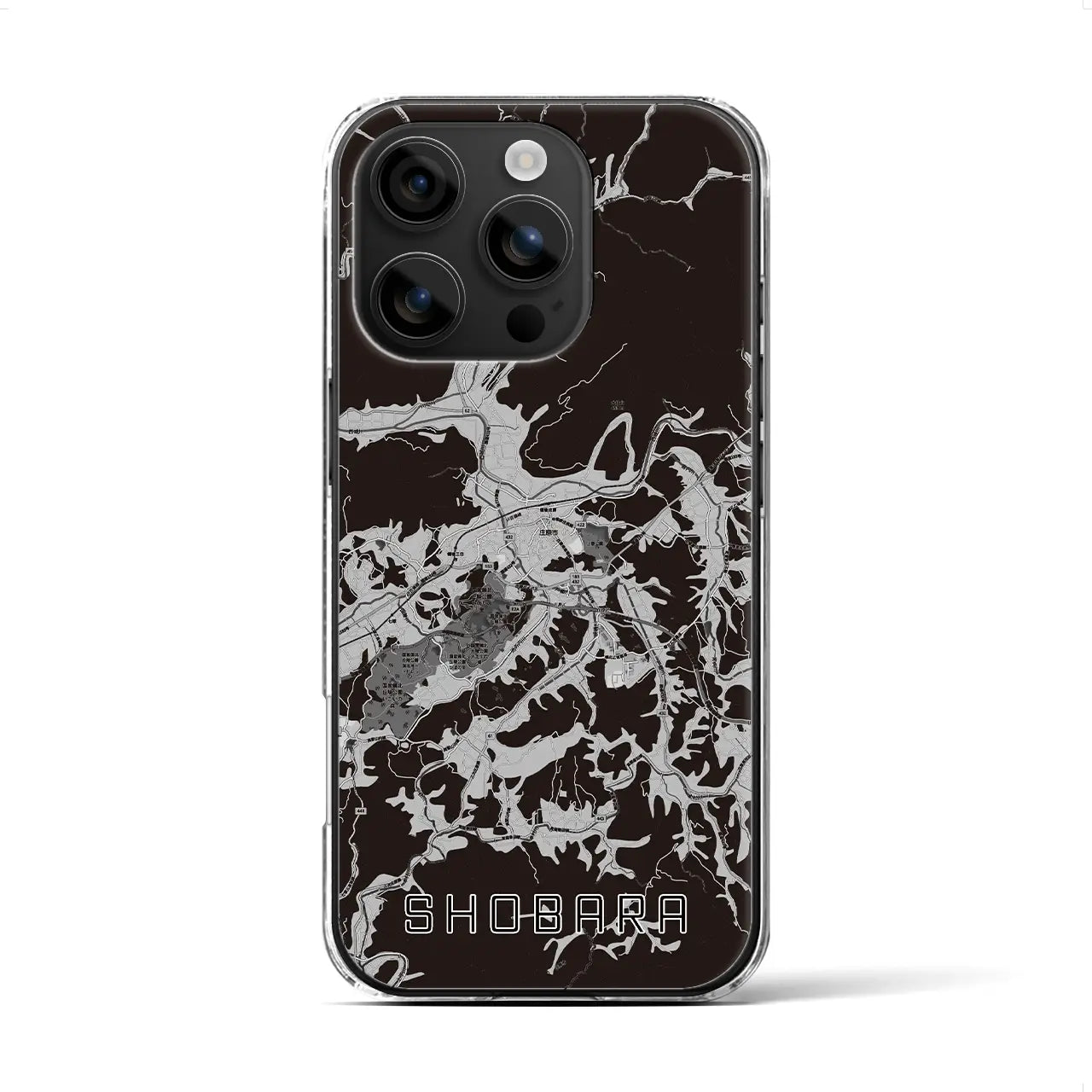 【庄原(広島県)】地図柄iPhoneケース(クリアタイプ)