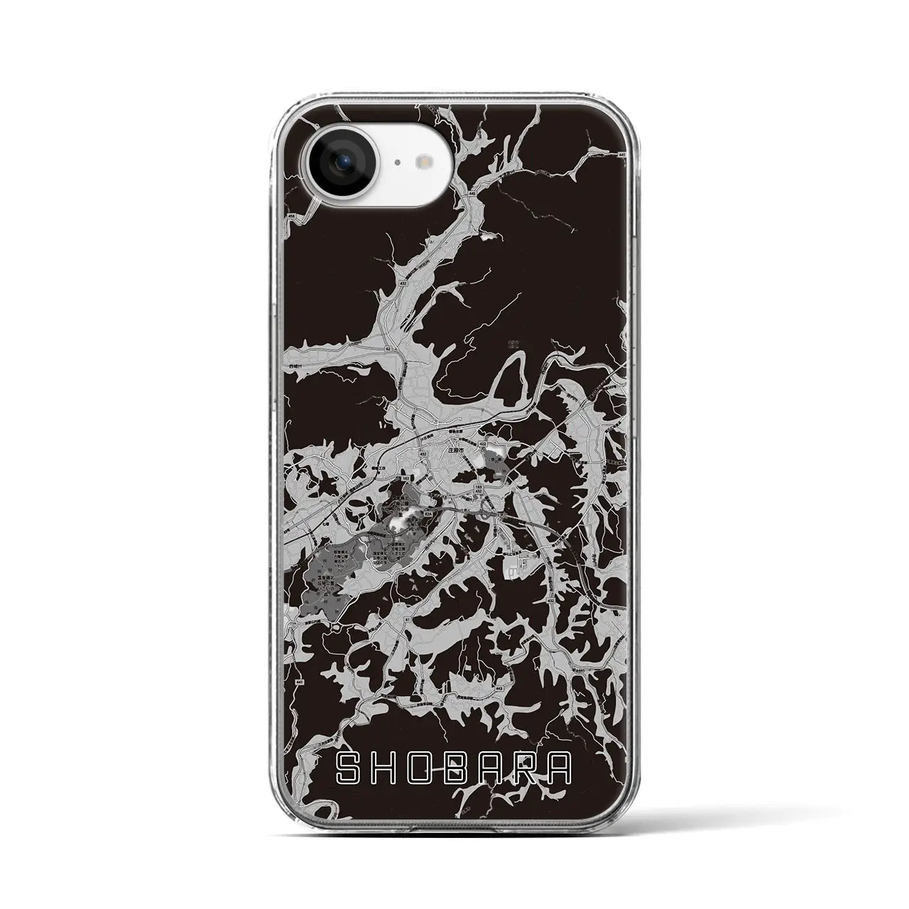 【庄原(広島県)】地図柄iPhoneケース(クリアタイプ)