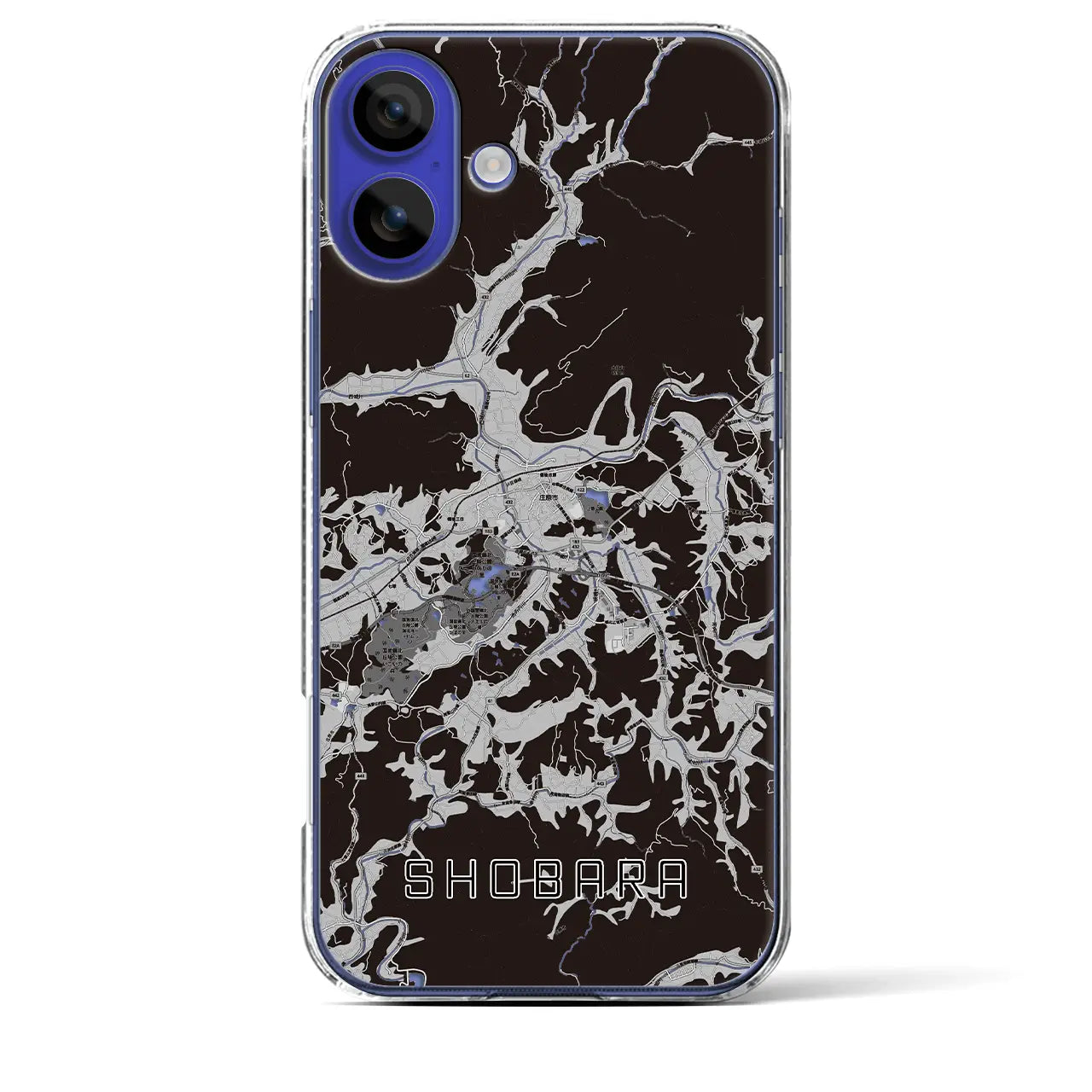 【庄原(広島県)】地図柄iPhoneケース(クリアタイプ)