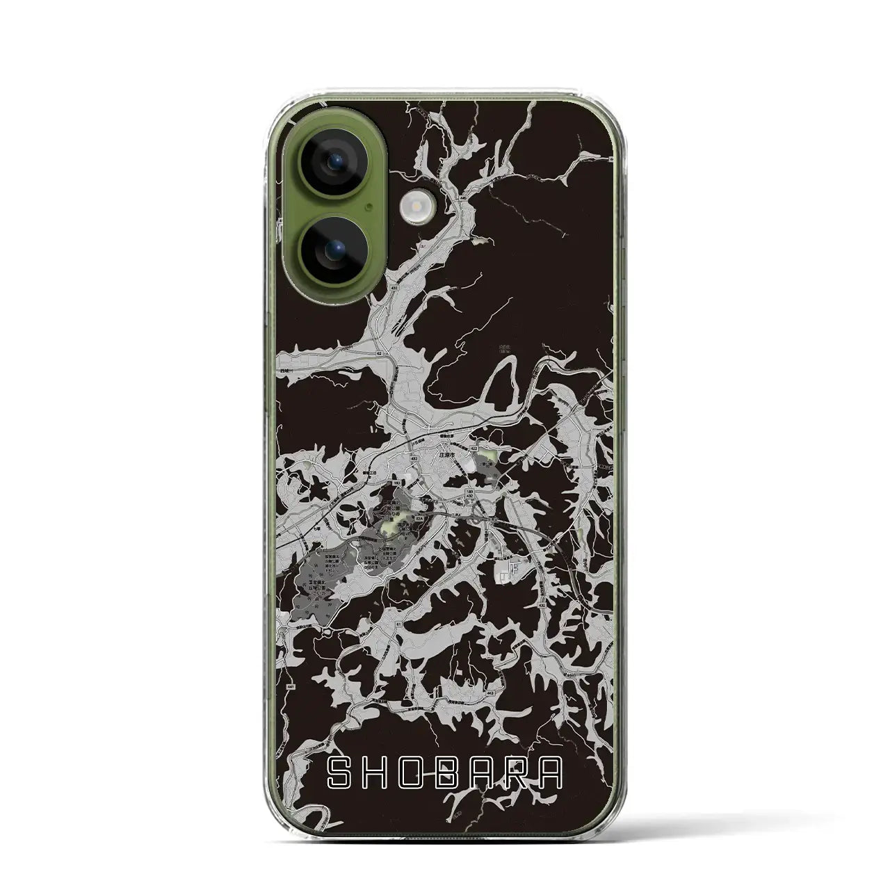 【庄原(広島県)】地図柄iPhoneケース(クリアタイプ)