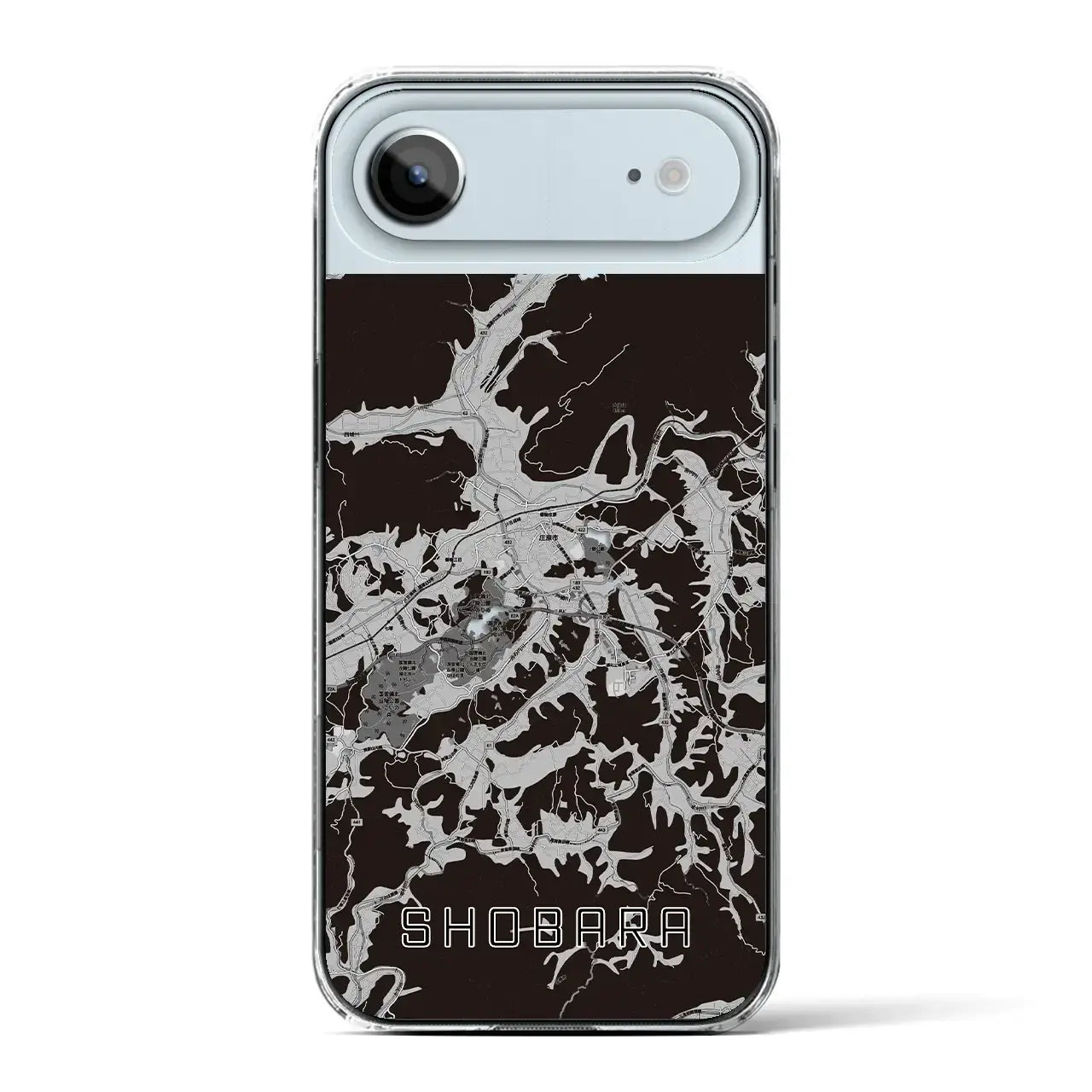 【庄原(広島県)】地図柄iPhoneケース(クリアタイプ)