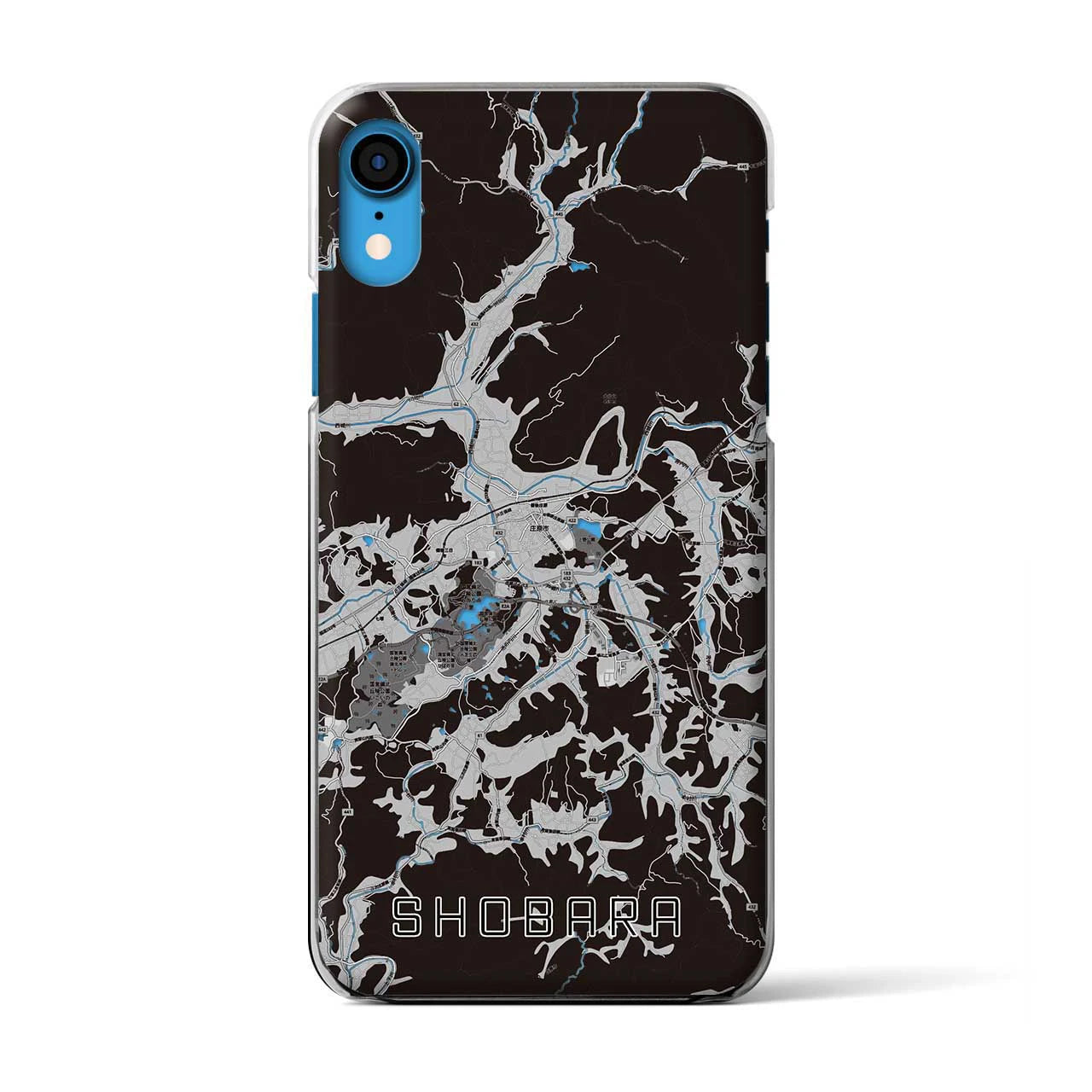 【庄原(広島県)】地図柄iPhoneケース(クリアタイプ)