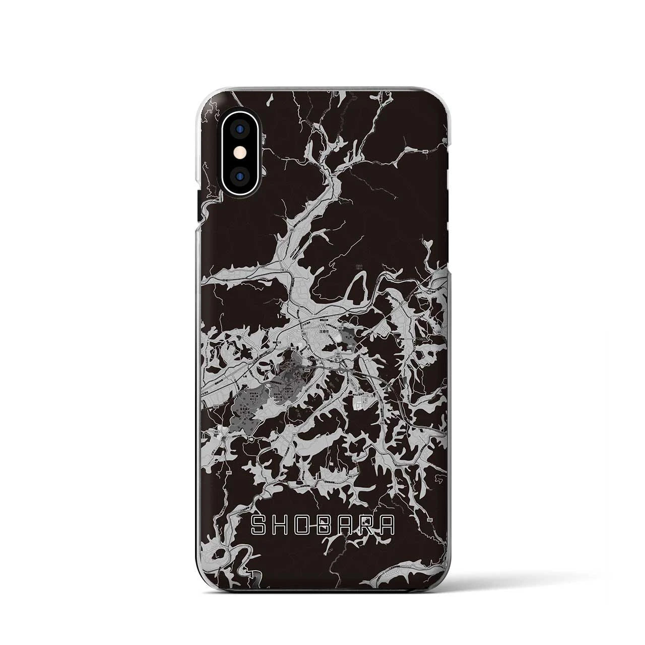 【庄原(広島県)】地図柄iPhoneケース(クリアタイプ)