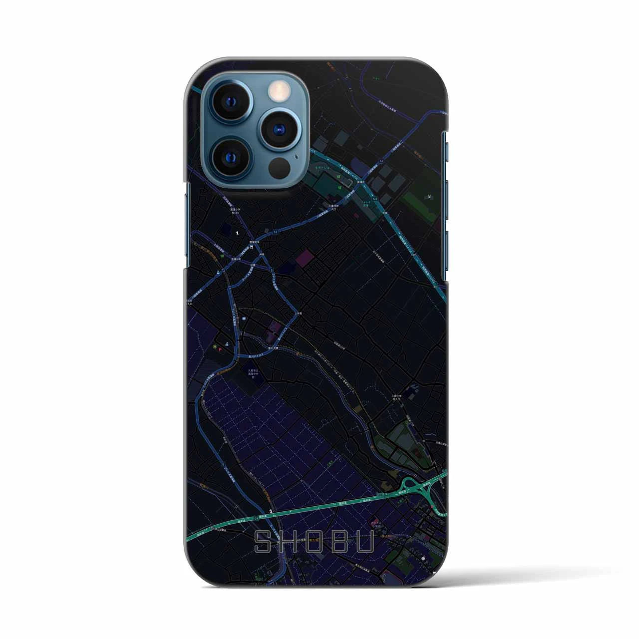 【菖蒲(埼玉県)】地図柄iPhoneケース(バックカバータイプ)