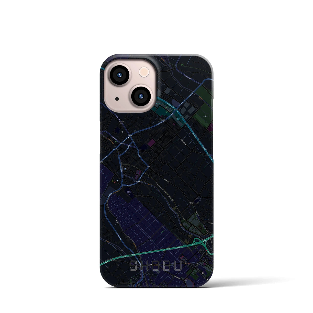 【菖蒲(埼玉県)】地図柄iPhoneケース(バックカバータイプ)