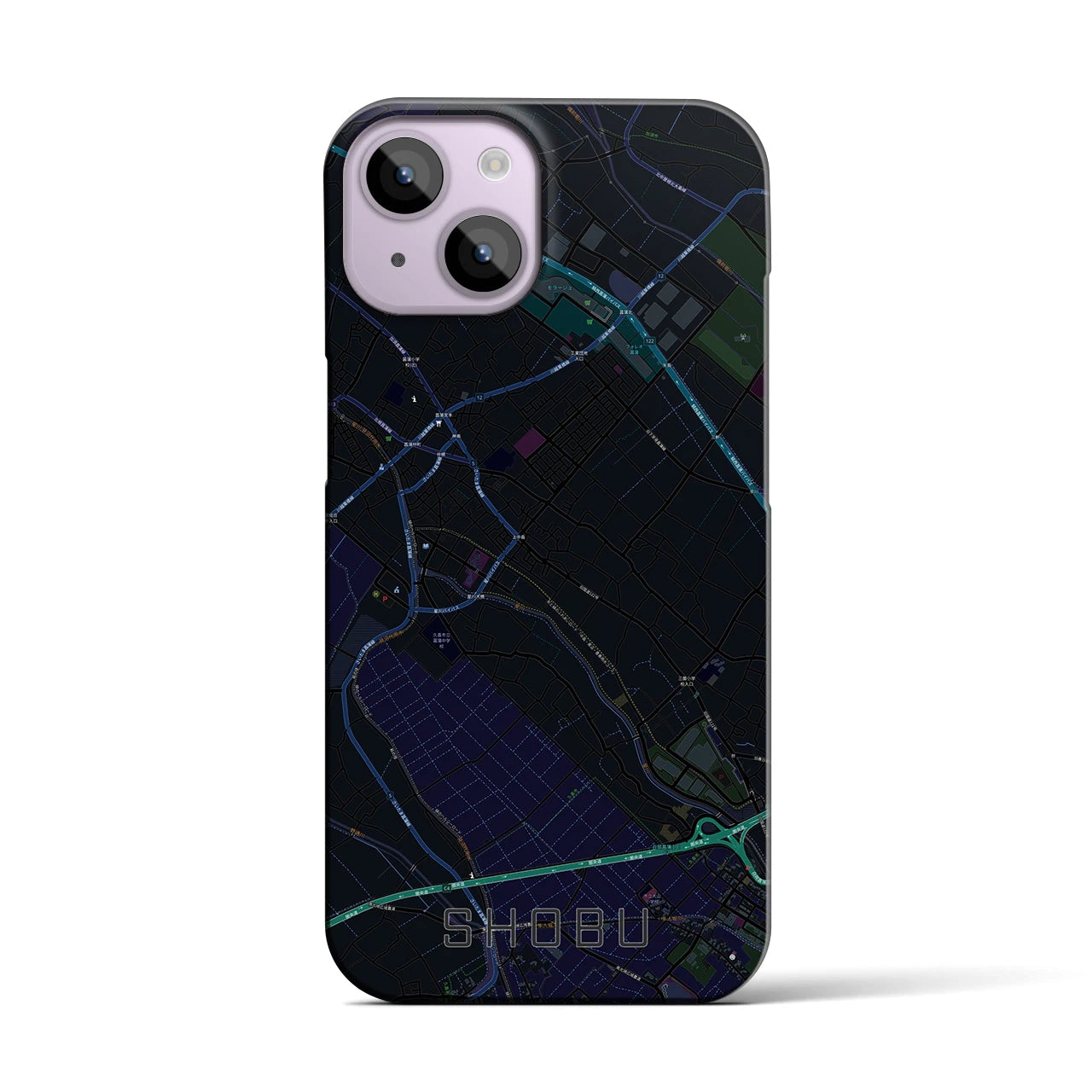 【菖蒲(埼玉県)】地図柄iPhoneケース(バックカバータイプ)