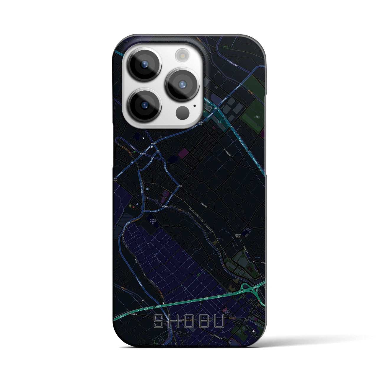 【菖蒲(埼玉県)】地図柄iPhoneケース(バックカバータイプ)