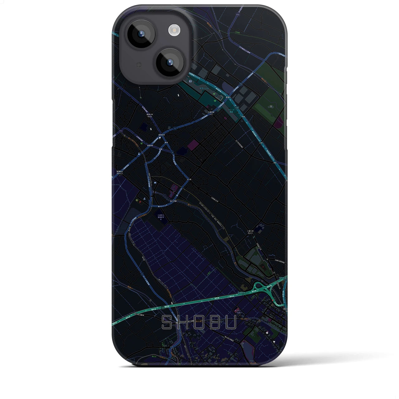 【菖蒲(埼玉県)】地図柄iPhoneケース(バックカバータイプ)