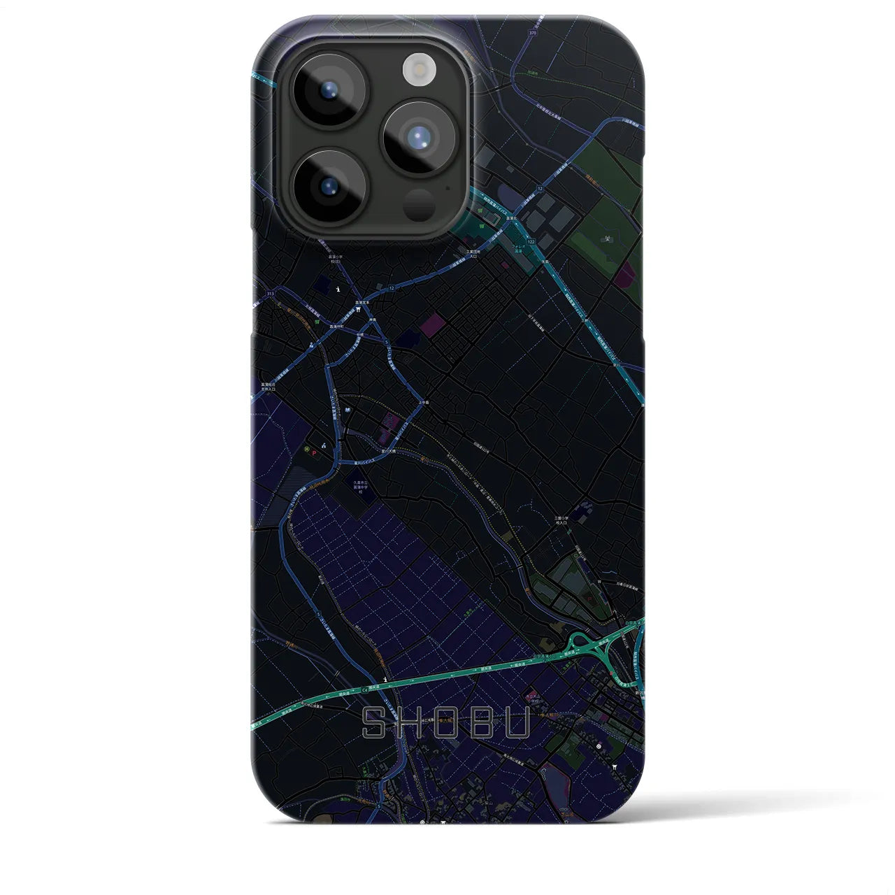 【菖蒲(埼玉県)】地図柄iPhoneケース(バックカバータイプ)