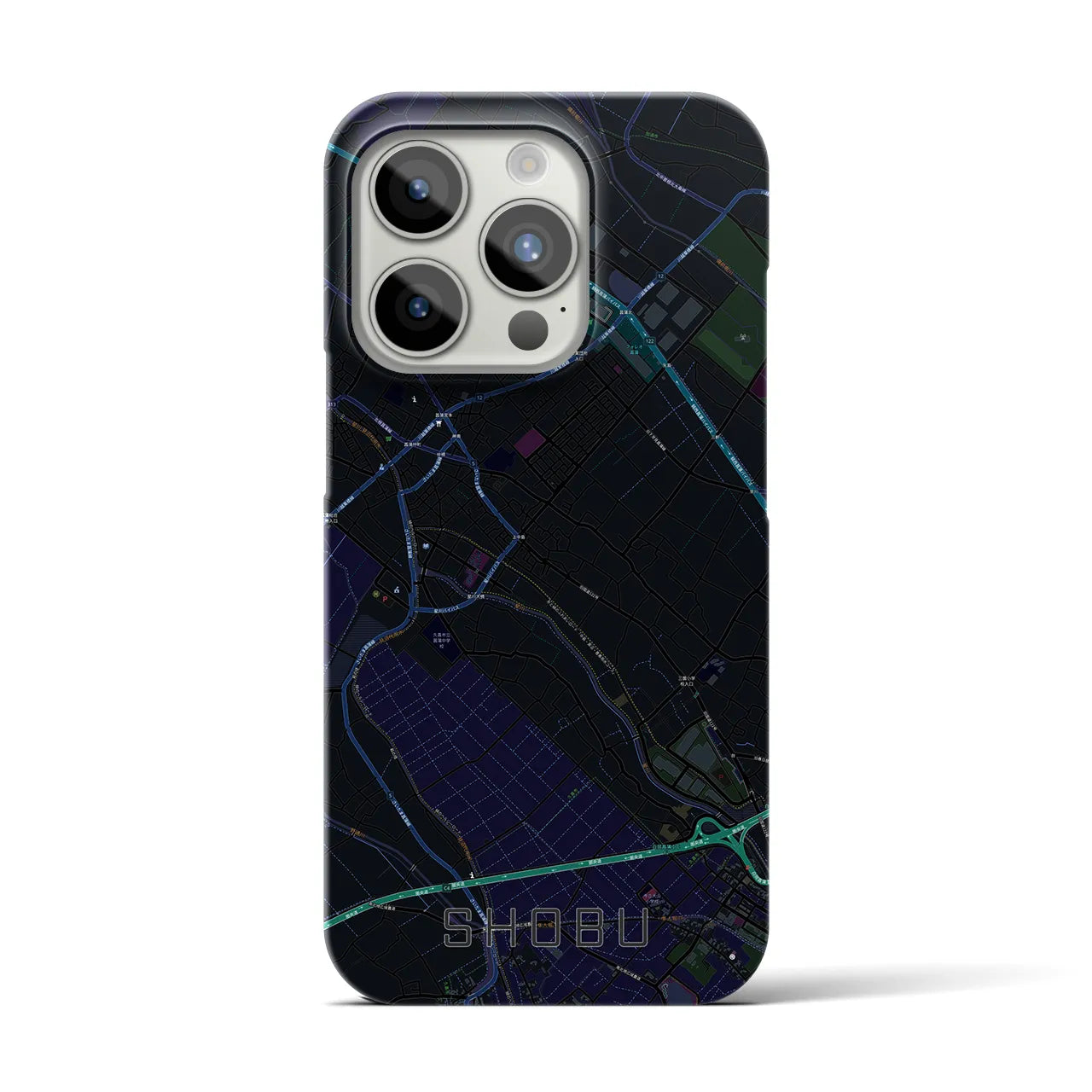 【菖蒲(埼玉県)】地図柄iPhoneケース(バックカバータイプ)