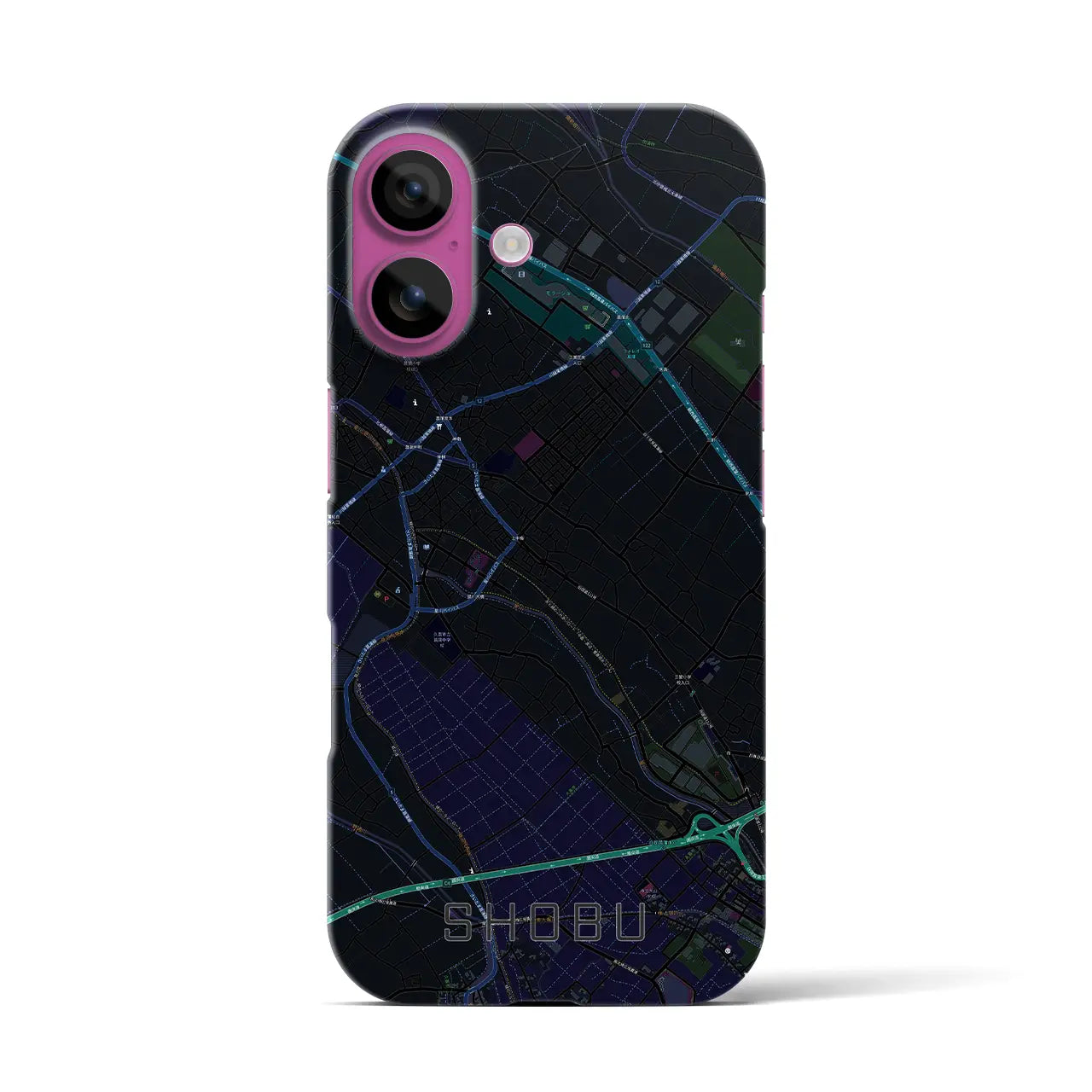 【菖蒲(埼玉県)】地図柄iPhoneケース(バックカバータイプ)
