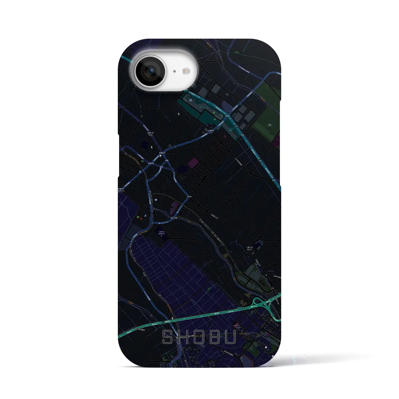 【菖蒲(埼玉県)】地図柄iPhoneケース(バックカバータイプ)