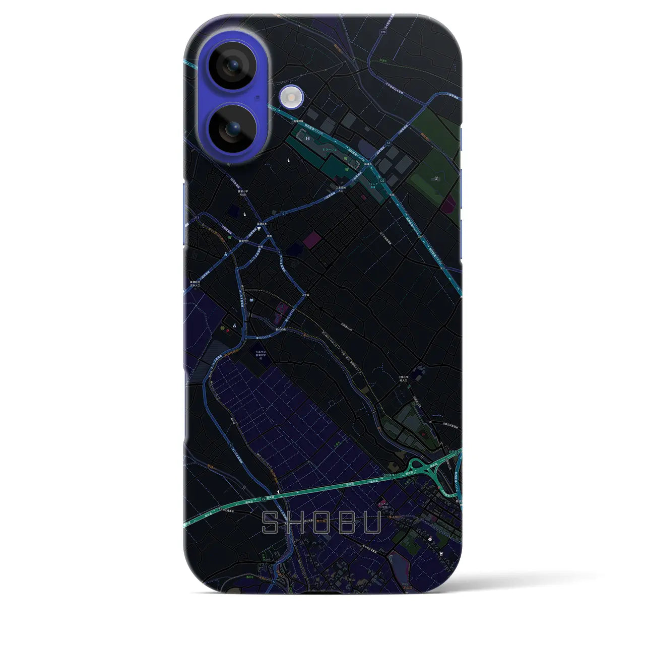 【菖蒲(埼玉県)】地図柄iPhoneケース(バックカバータイプ)