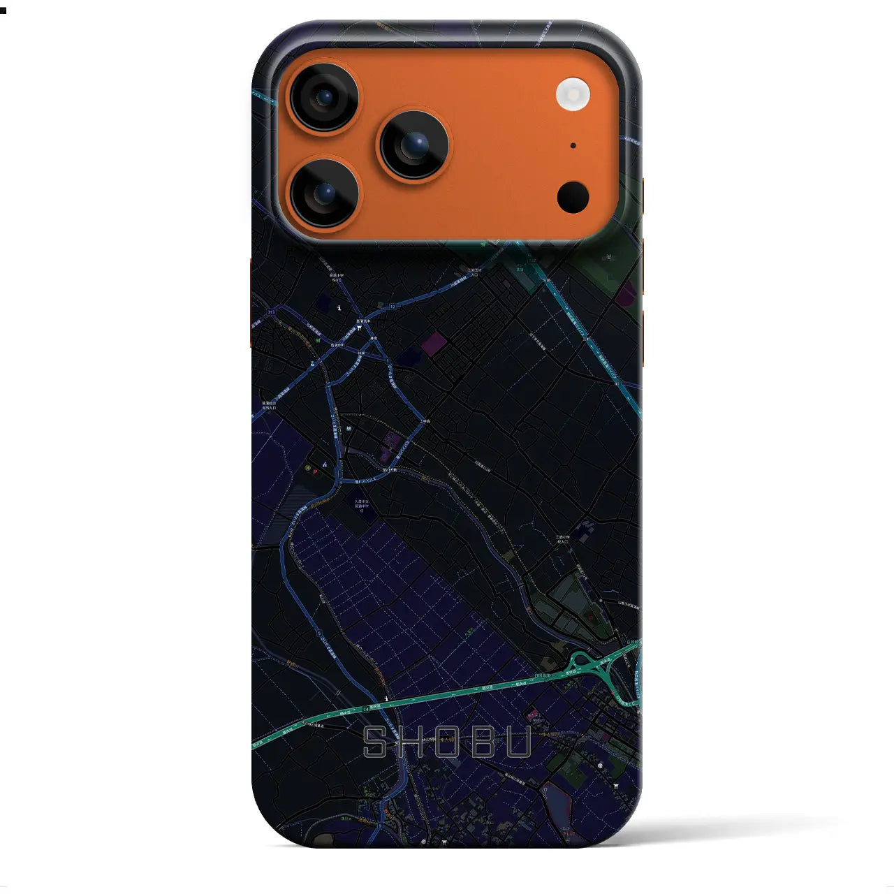 【菖蒲(埼玉県)】地図柄iPhoneケース(バックカバータイプ)