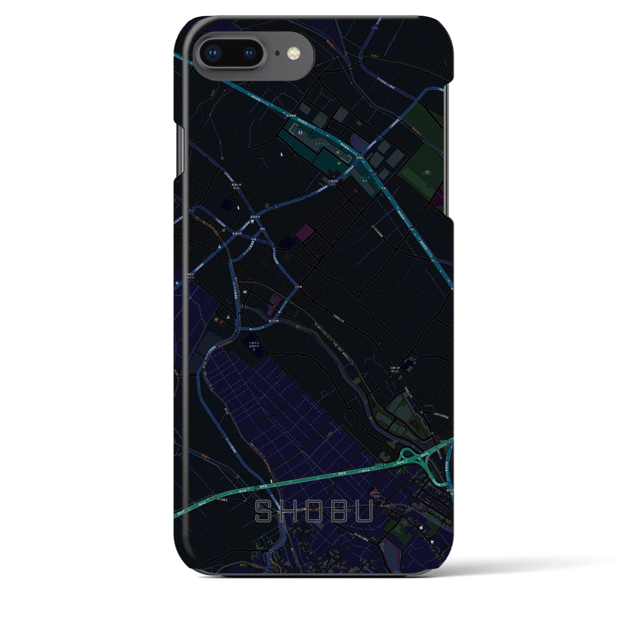 【菖蒲(埼玉県)】地図柄iPhoneケース(バックカバータイプ)
