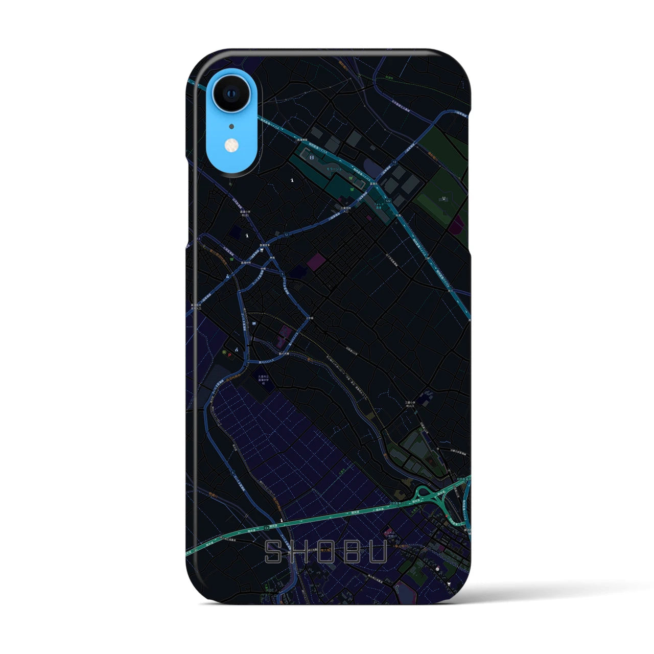 【菖蒲(埼玉県)】地図柄iPhoneケース(バックカバータイプ)