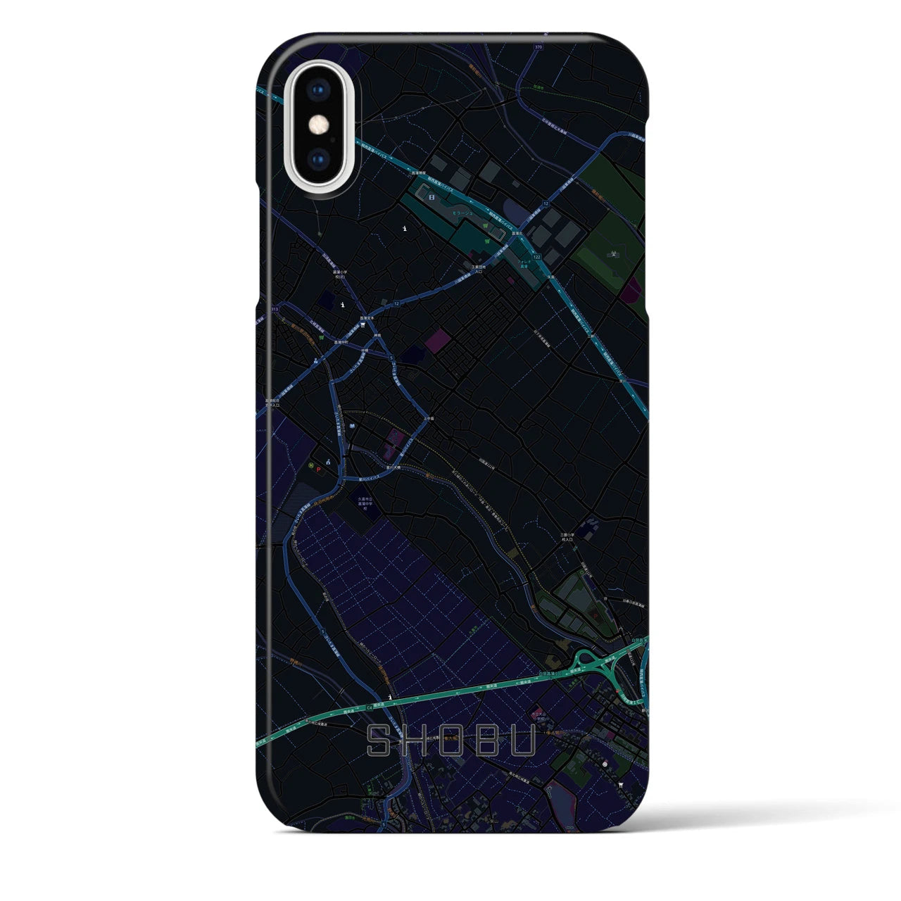 【菖蒲(埼玉県)】地図柄iPhoneケース(バックカバータイプ)