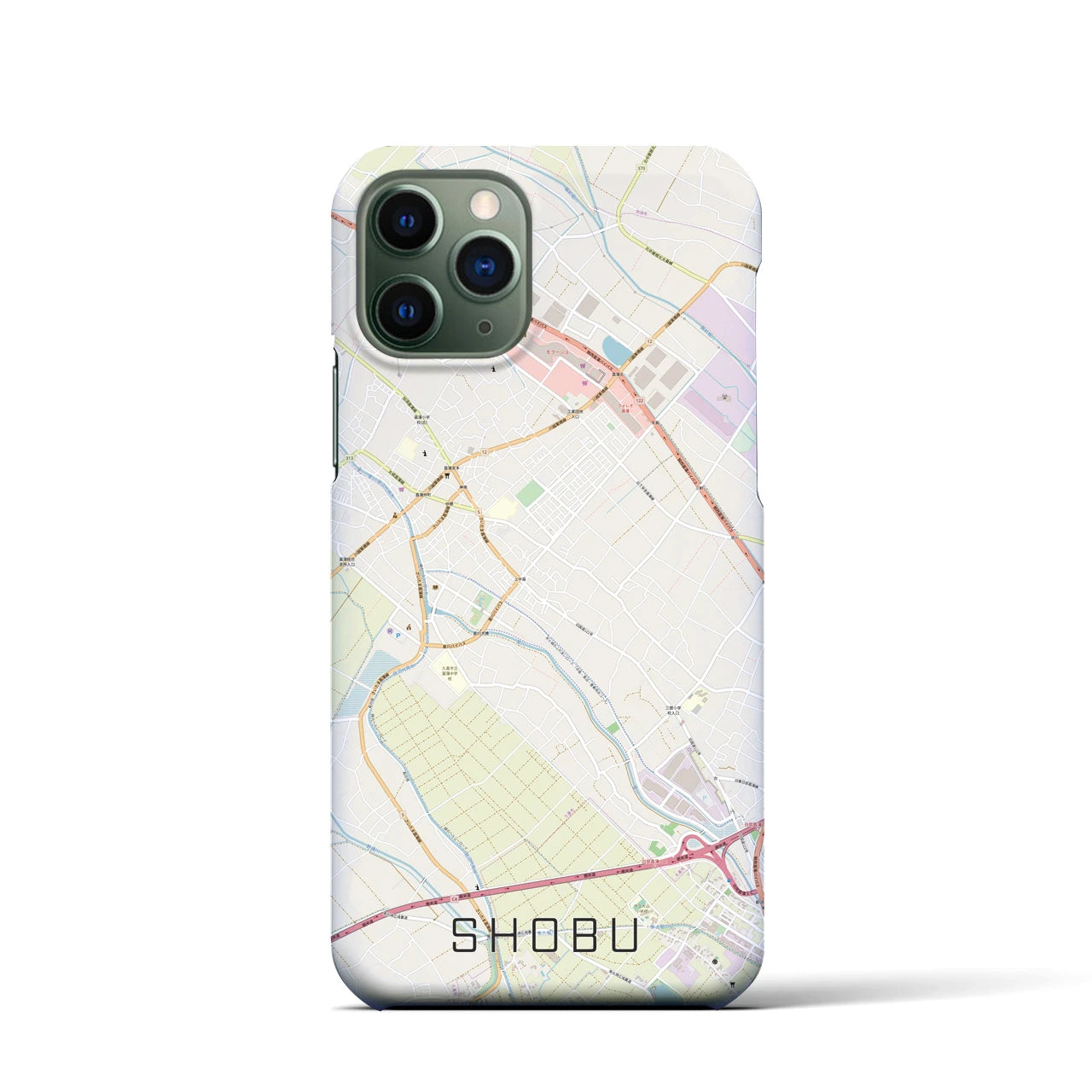 【菖蒲(埼玉県)】地図柄iPhoneケース(バックカバータイプ)