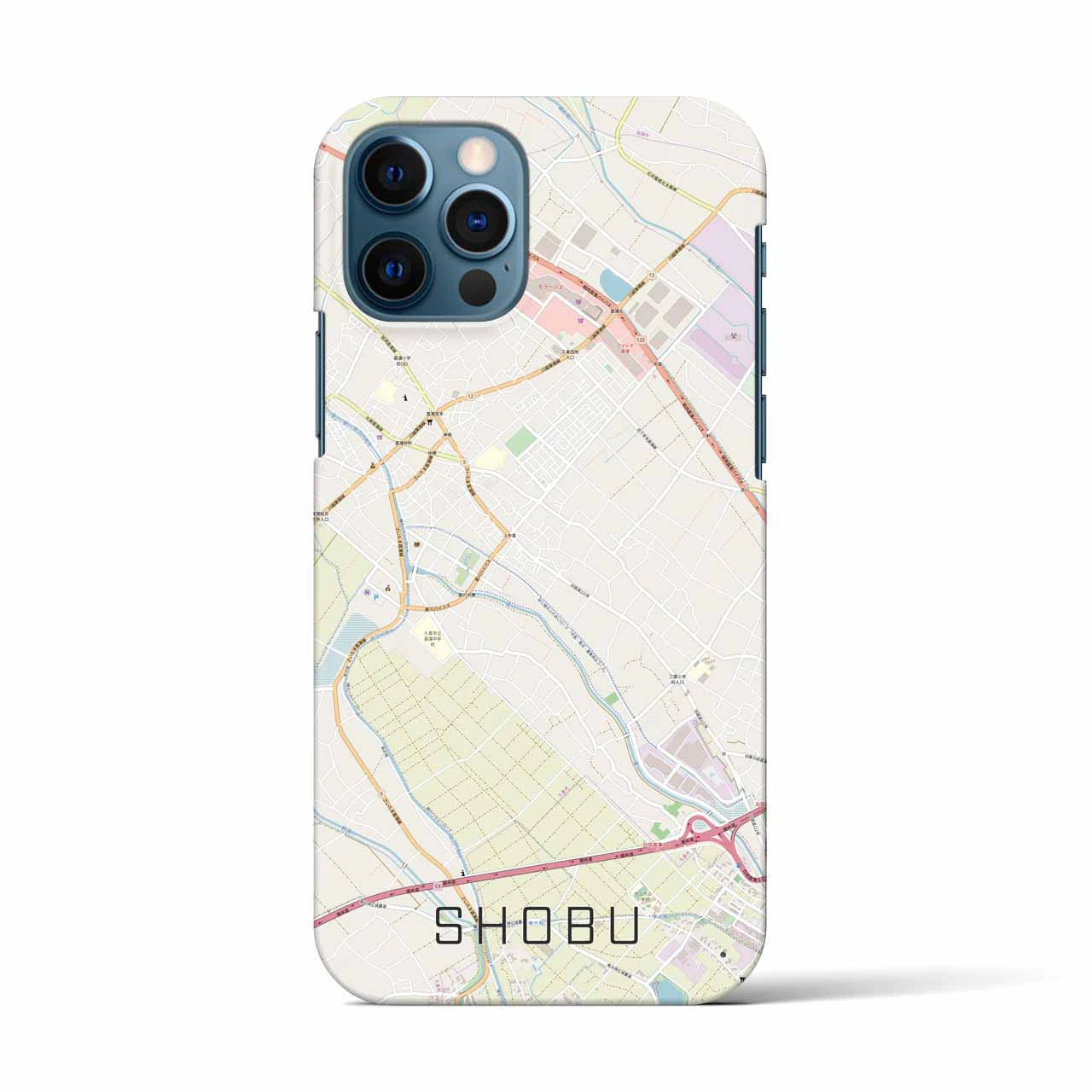 【菖蒲(埼玉県)】地図柄iPhoneケース(バックカバータイプ)