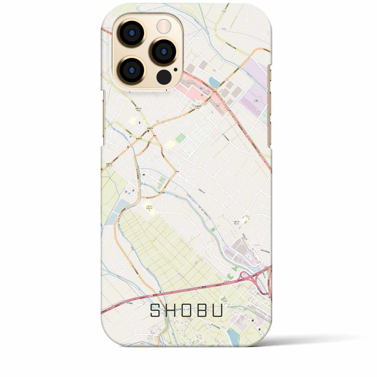 【菖蒲(埼玉県)】地図柄iPhoneケース(バックカバータイプ)