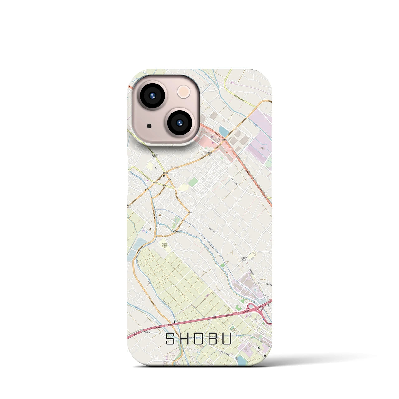 【菖蒲(埼玉県)】地図柄iPhoneケース(バックカバータイプ)