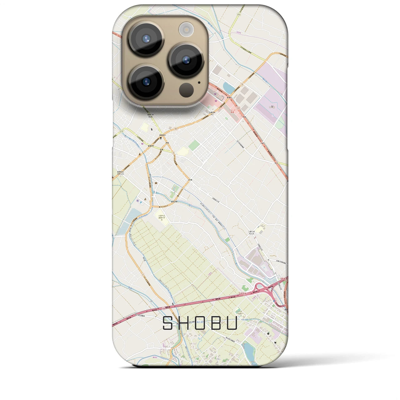 【菖蒲(埼玉県)】地図柄iPhoneケース(バックカバータイプ)