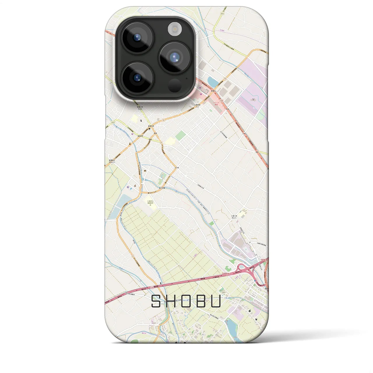 【菖蒲(埼玉県)】地図柄iPhoneケース(バックカバータイプ)