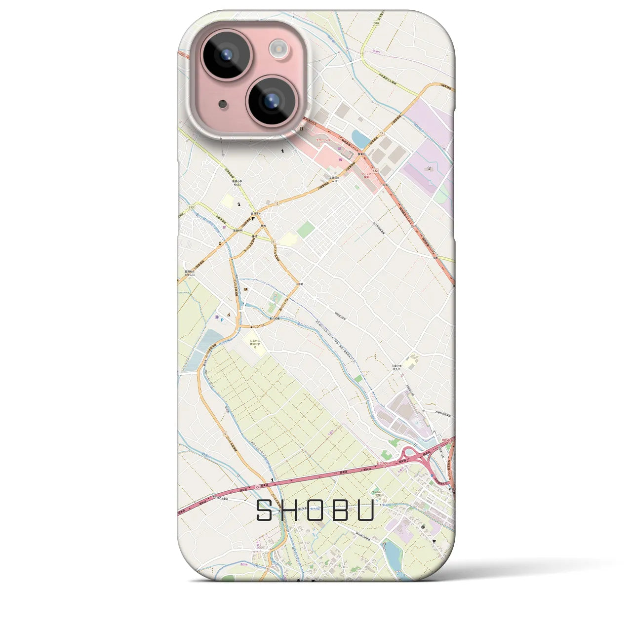 【菖蒲(埼玉県)】地図柄iPhoneケース(バックカバータイプ)