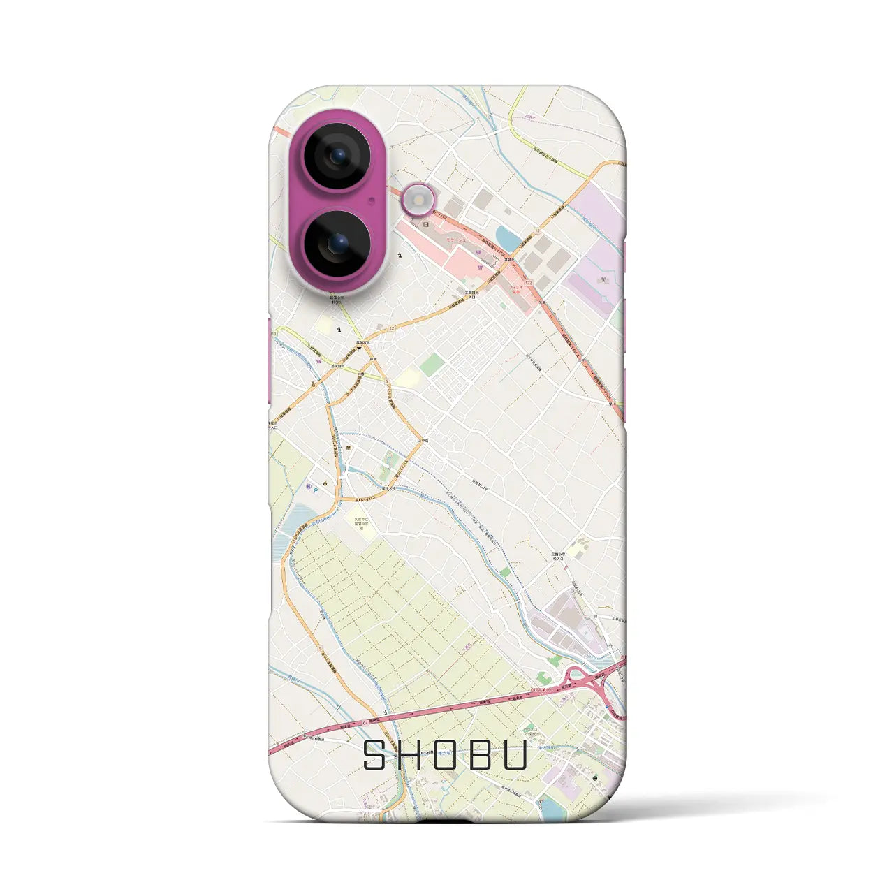 【菖蒲(埼玉県)】地図柄iPhoneケース(バックカバータイプ)