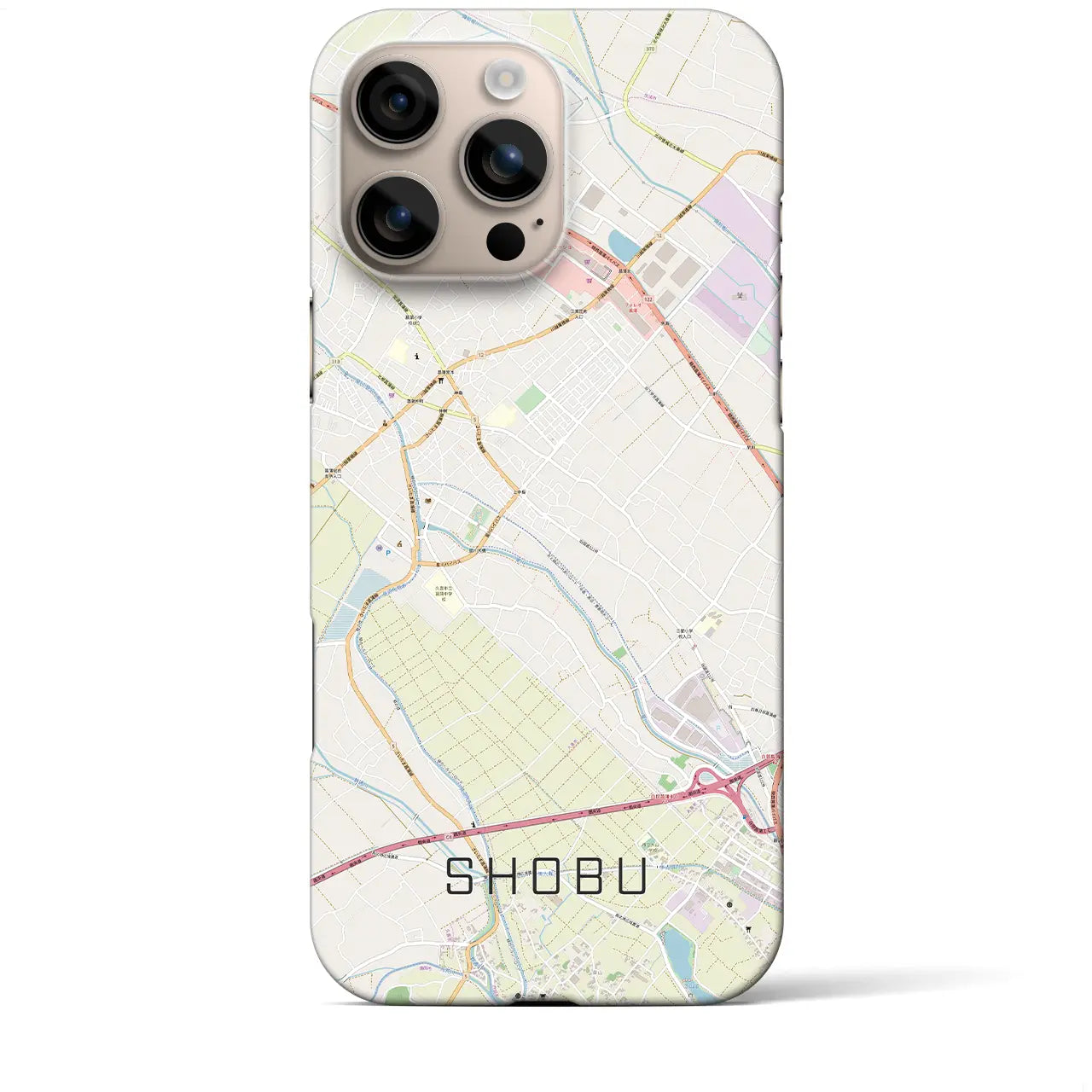 【菖蒲(埼玉県)】地図柄iPhoneケース(バックカバータイプ)