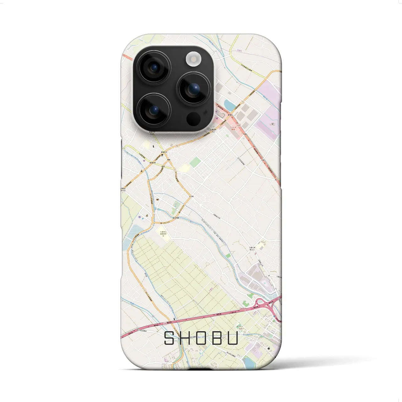 【菖蒲(埼玉県)】地図柄iPhoneケース(バックカバータイプ)