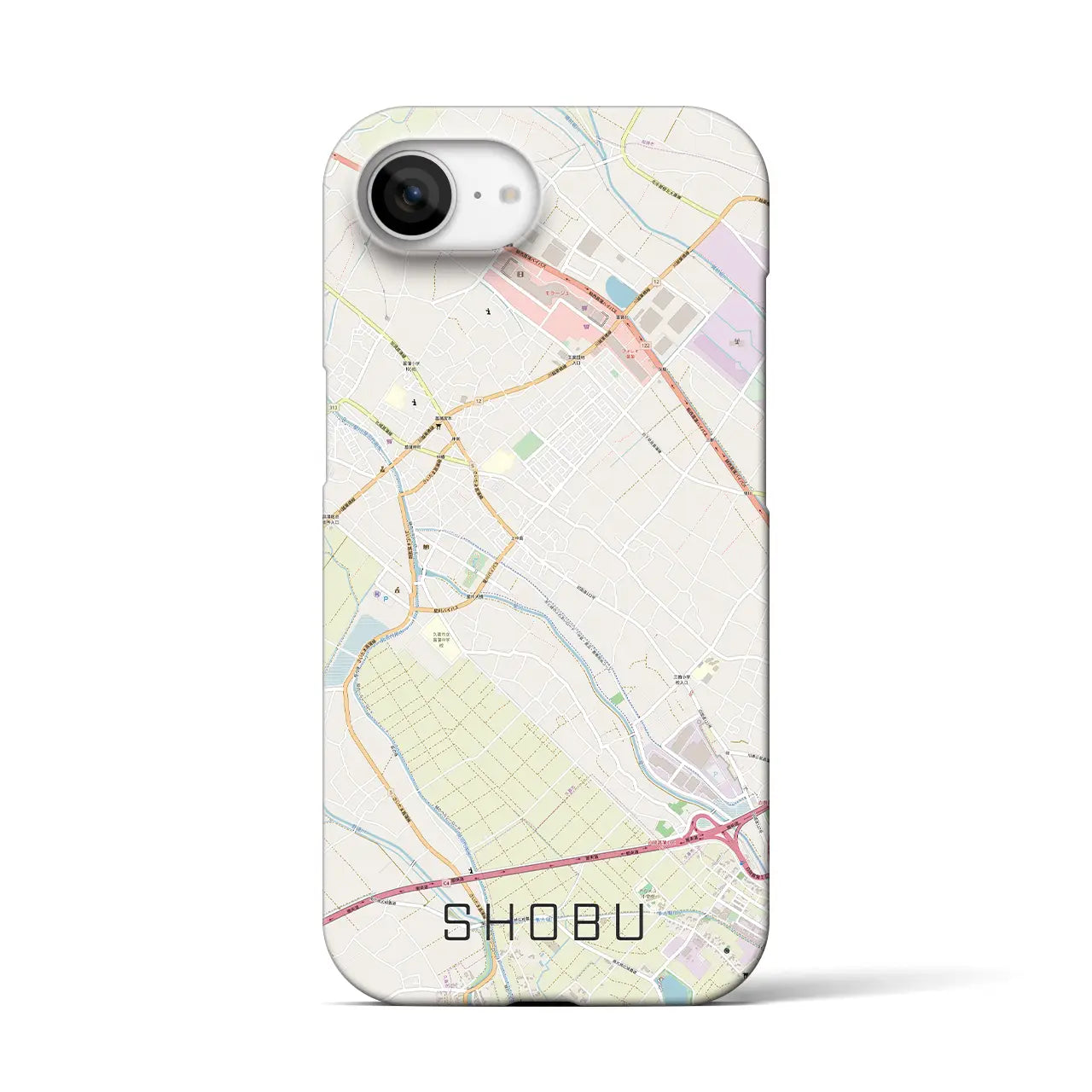 【菖蒲(埼玉県)】地図柄iPhoneケース(バックカバータイプ)