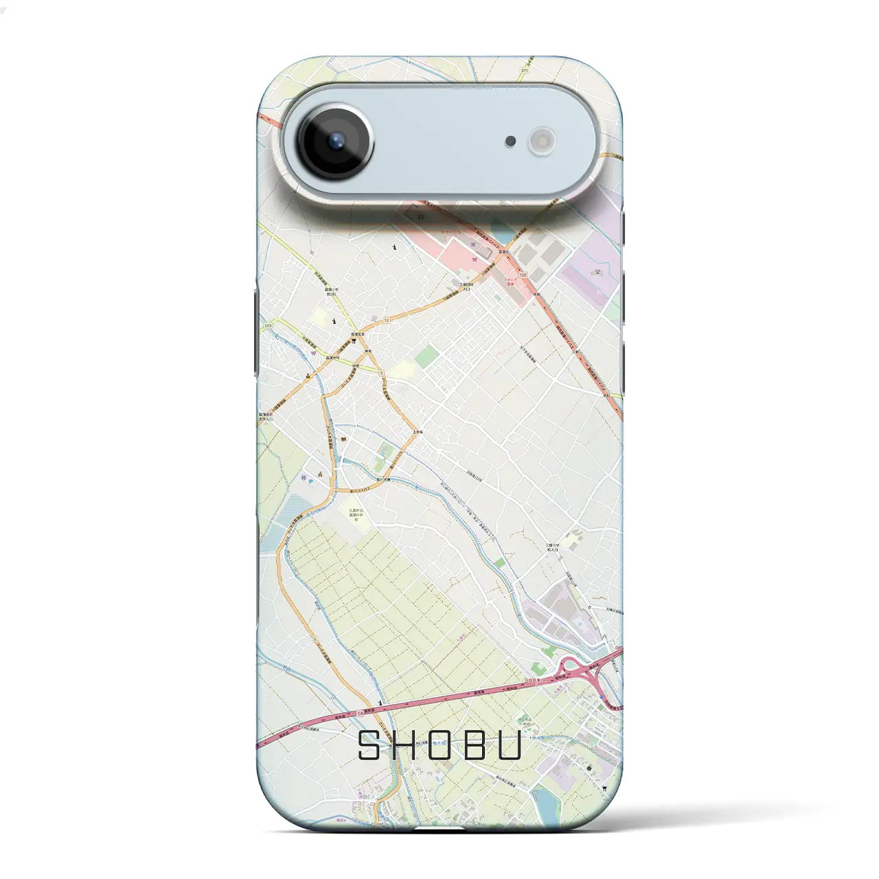 【菖蒲(埼玉県)】地図柄iPhoneケース(バックカバータイプ)
