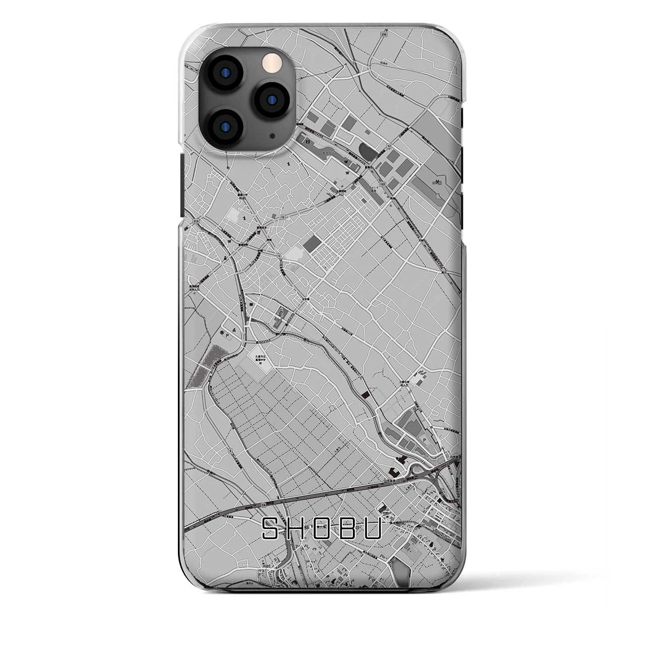 【菖蒲(埼玉県)】地図柄iPhoneケース(クリアタイプ)