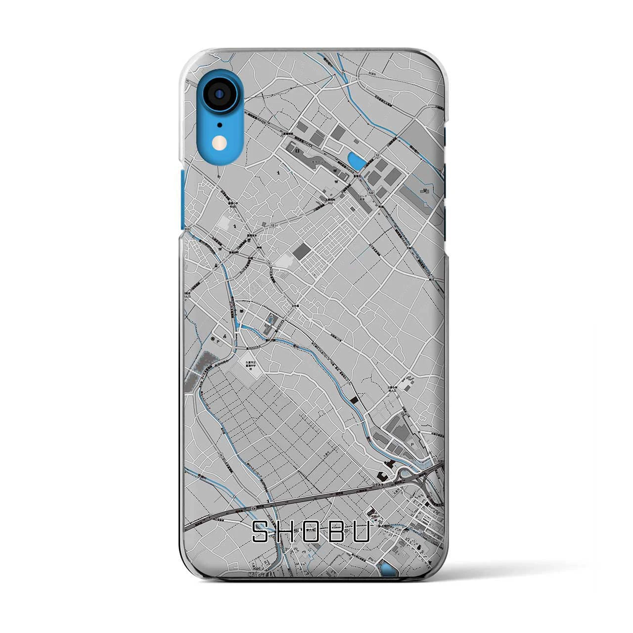 【菖蒲(埼玉県)】地図柄iPhoneケース(クリアタイプ)